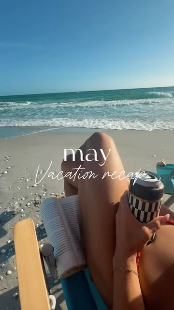 Melissa at the beach in a vertical lifestyle video frame.